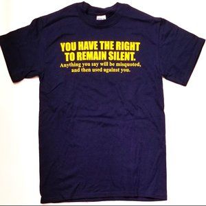 GILDEN T-SHIRT, DARK BLUE with YELLOW WRITING